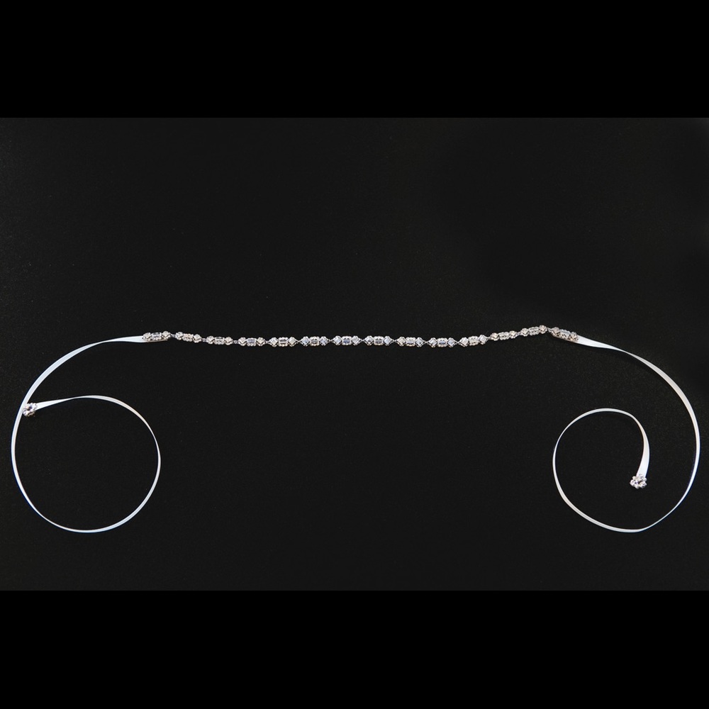 Dark ivory Art Deco rhinestone headband